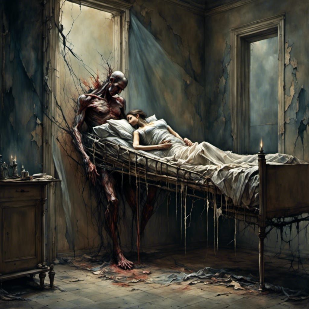 Demonic Scene in Hospital, Digital Matte Painting