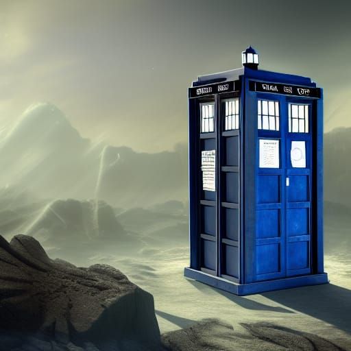 Doctor Who's TARDIS in Detailed Matte Painting