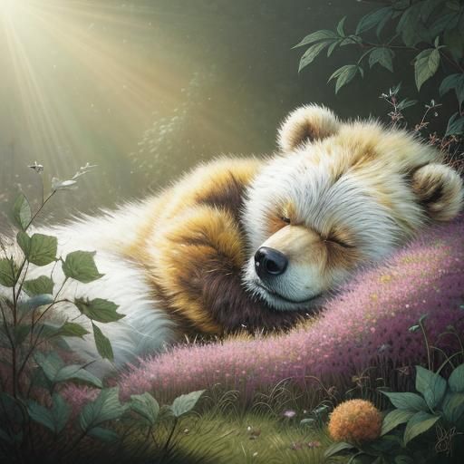 Insanely detailed pastel chalk drawing of Honey Bear