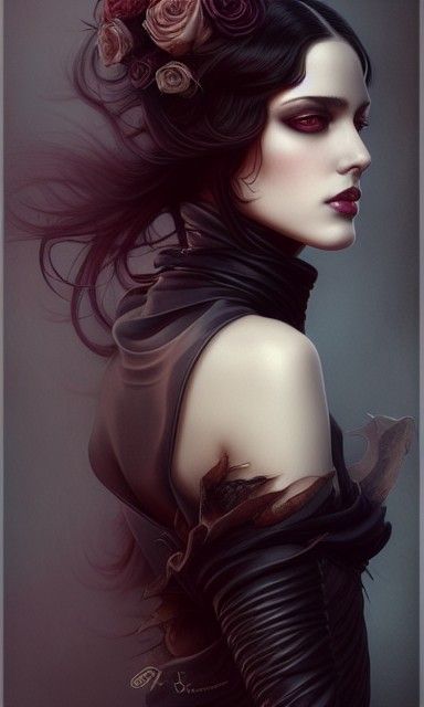 Romantic Portrait of Androgynous Goddess in Artgerm Style