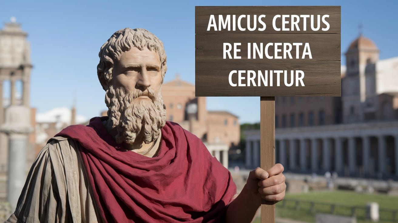 Roman Philosopher in Ancient Forum