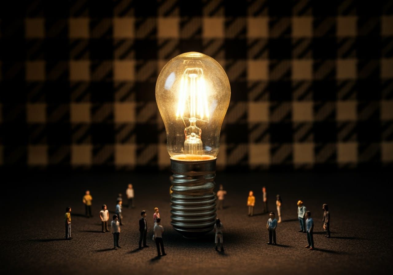 Tiny Chese String Folks with Lightbulbs