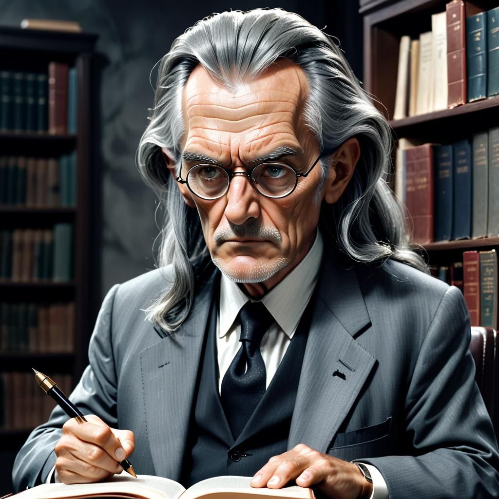 Gaunt Scholar With Ooze, AI Generated