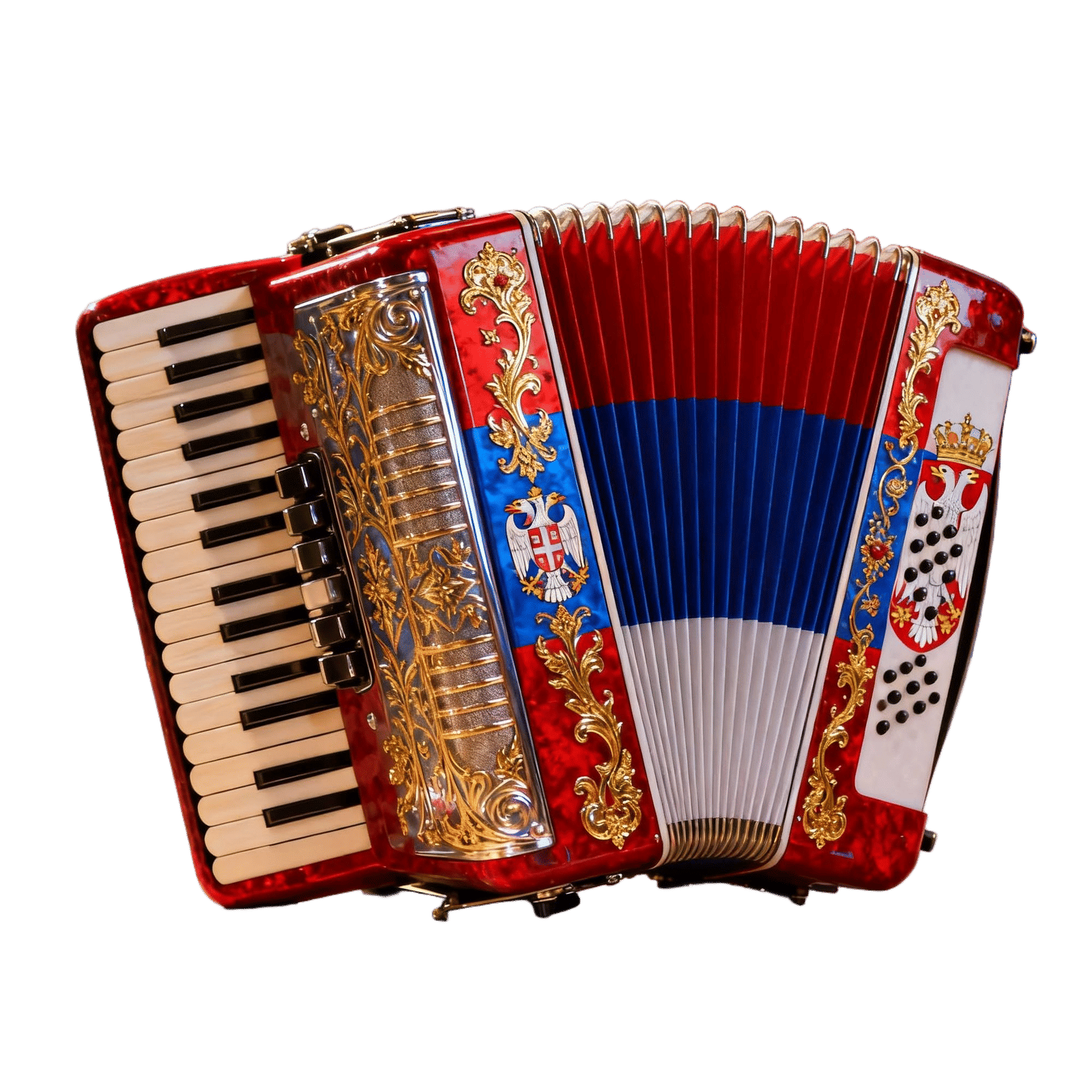 Vibrant Accordion Illustration in Modern Poster Style