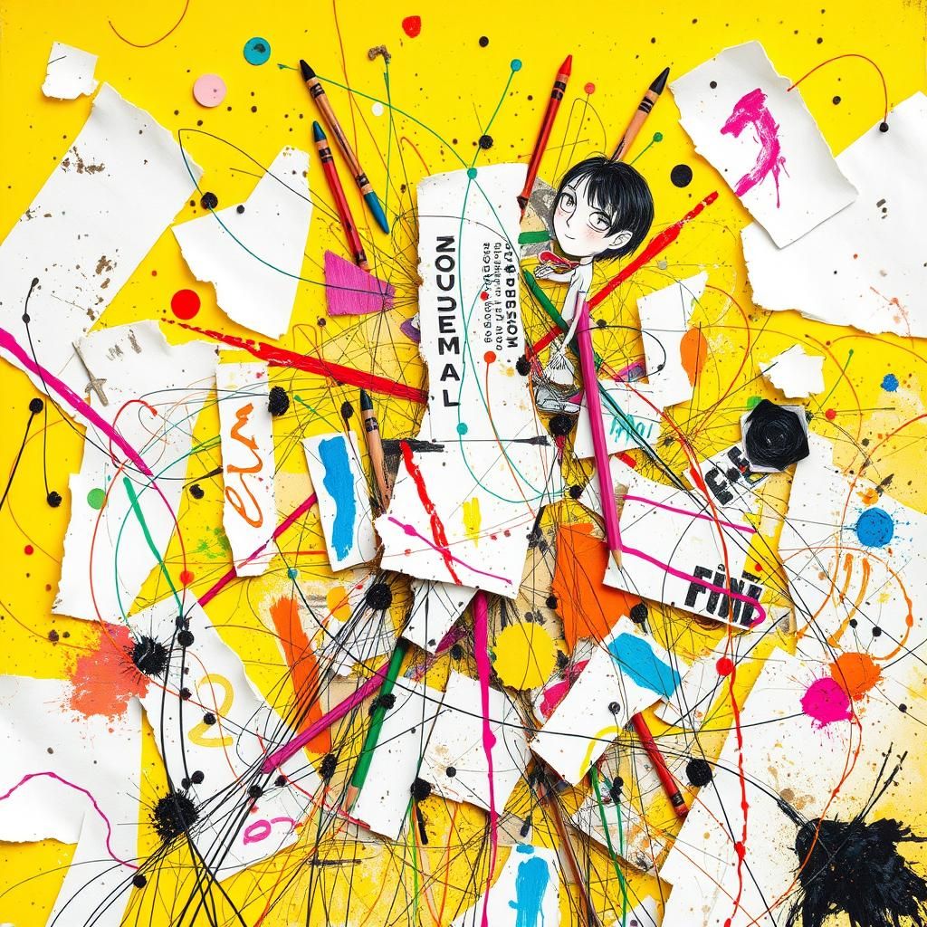 Vibrant Collage of Childhood Imagination