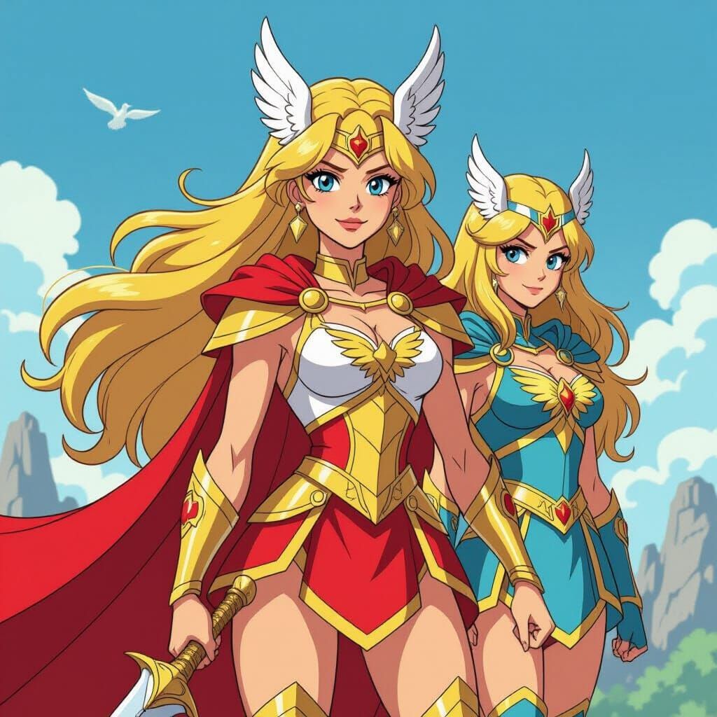She-Ra in Akira Toriyama Manga Style