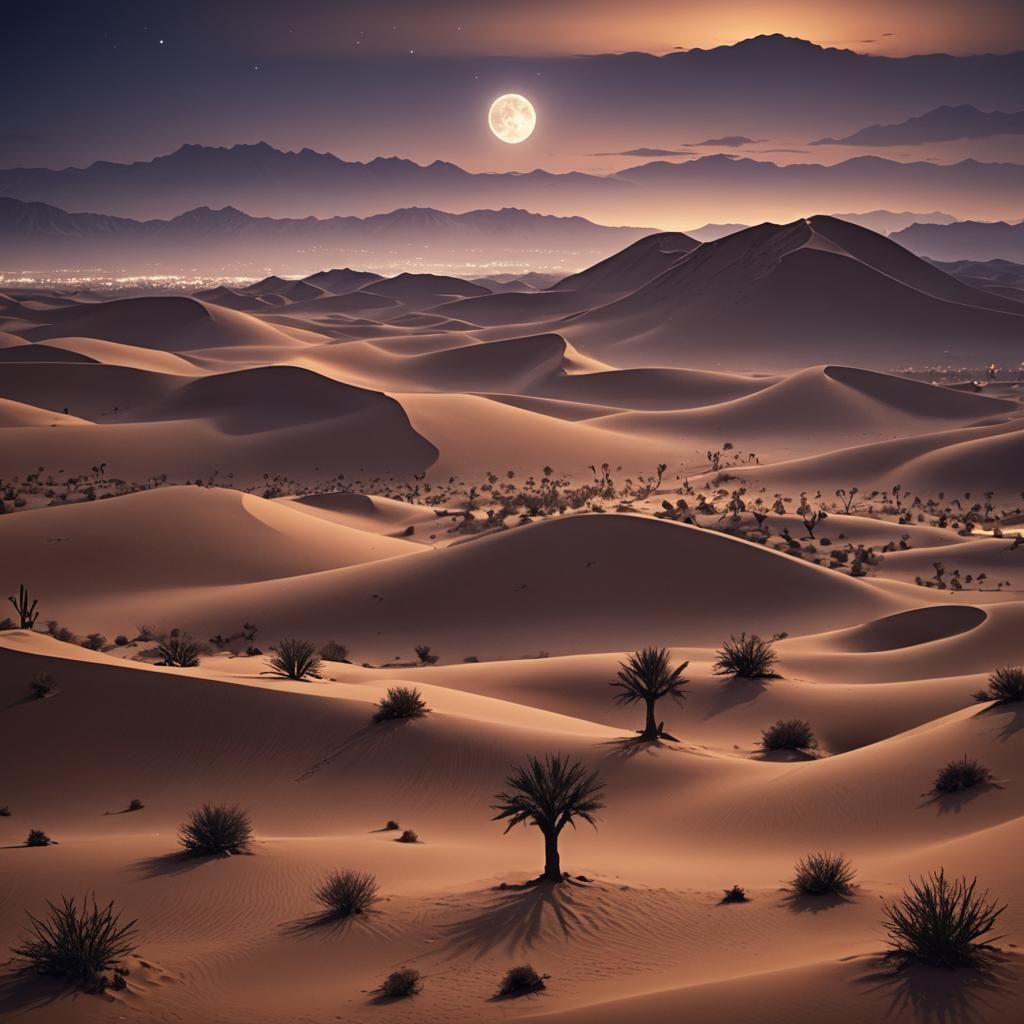 Fantastic Desert Nightscape