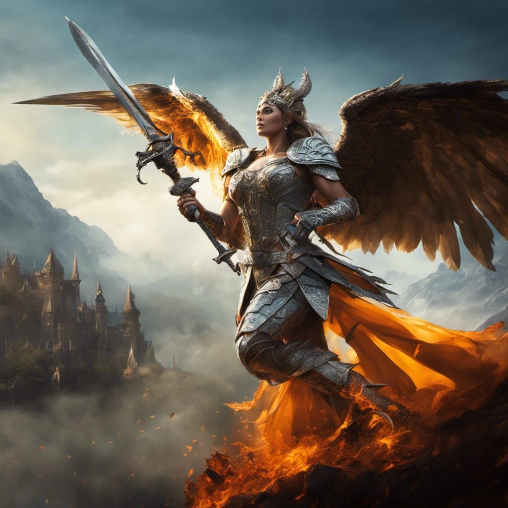 Black Dragon Rising from Lava Pool