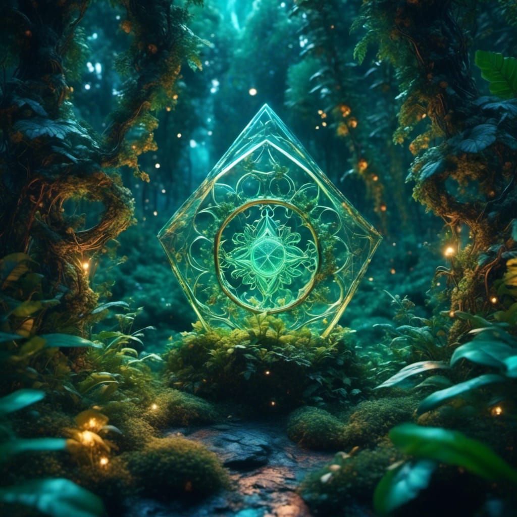Fractal Geometry in Jungle Vines, Digital Art