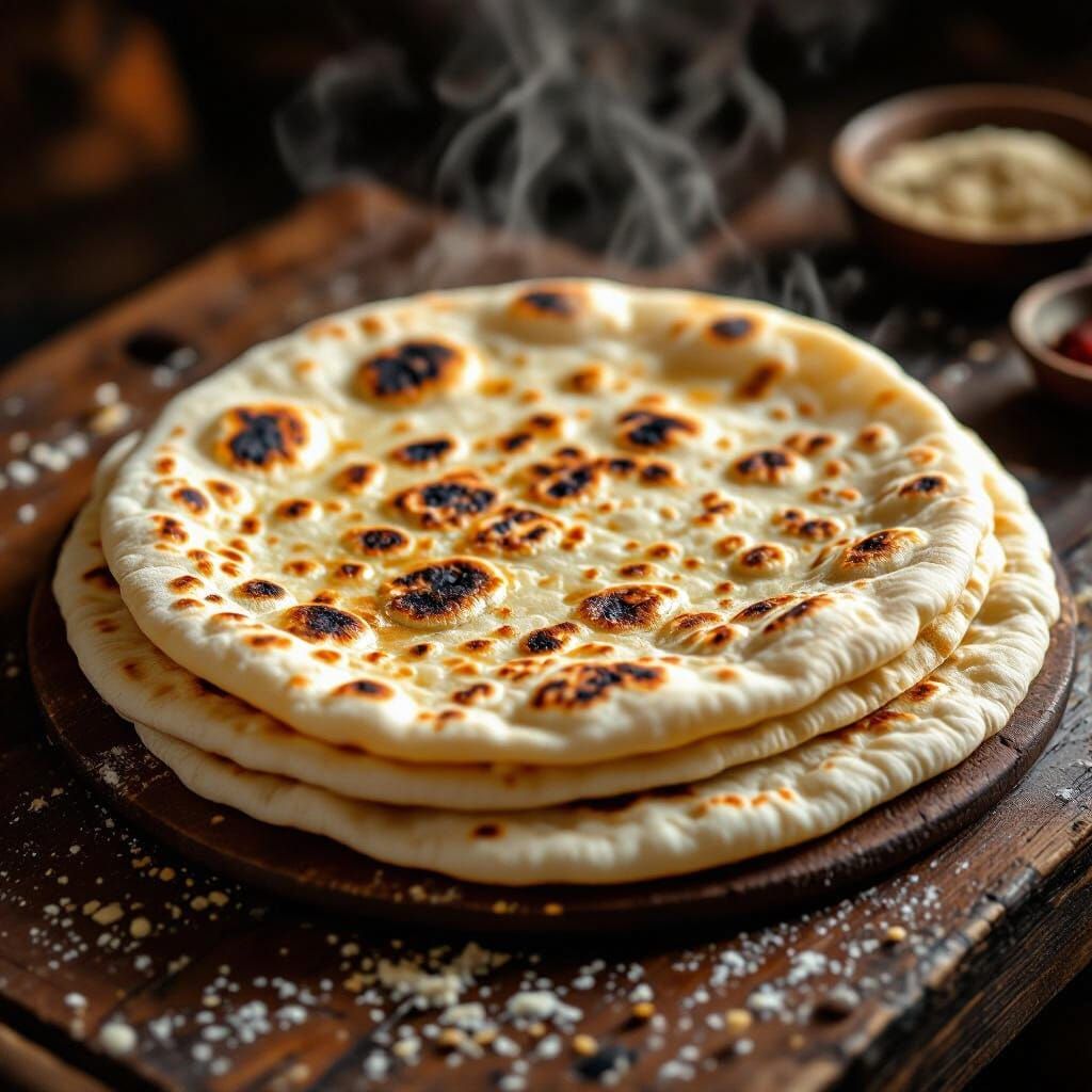 Hyper-Realistic Roti Still Life in Digital Art