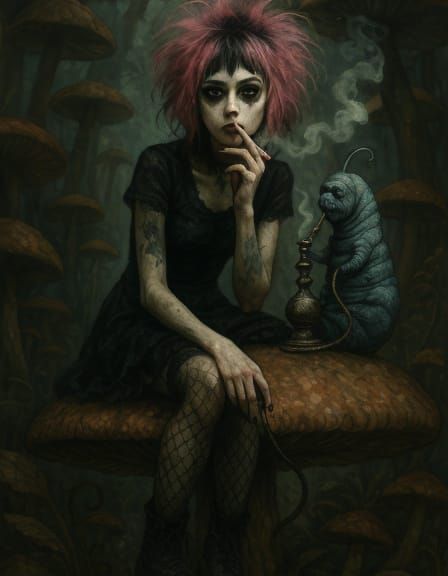 Macabre Goth Pixie in Wonderland