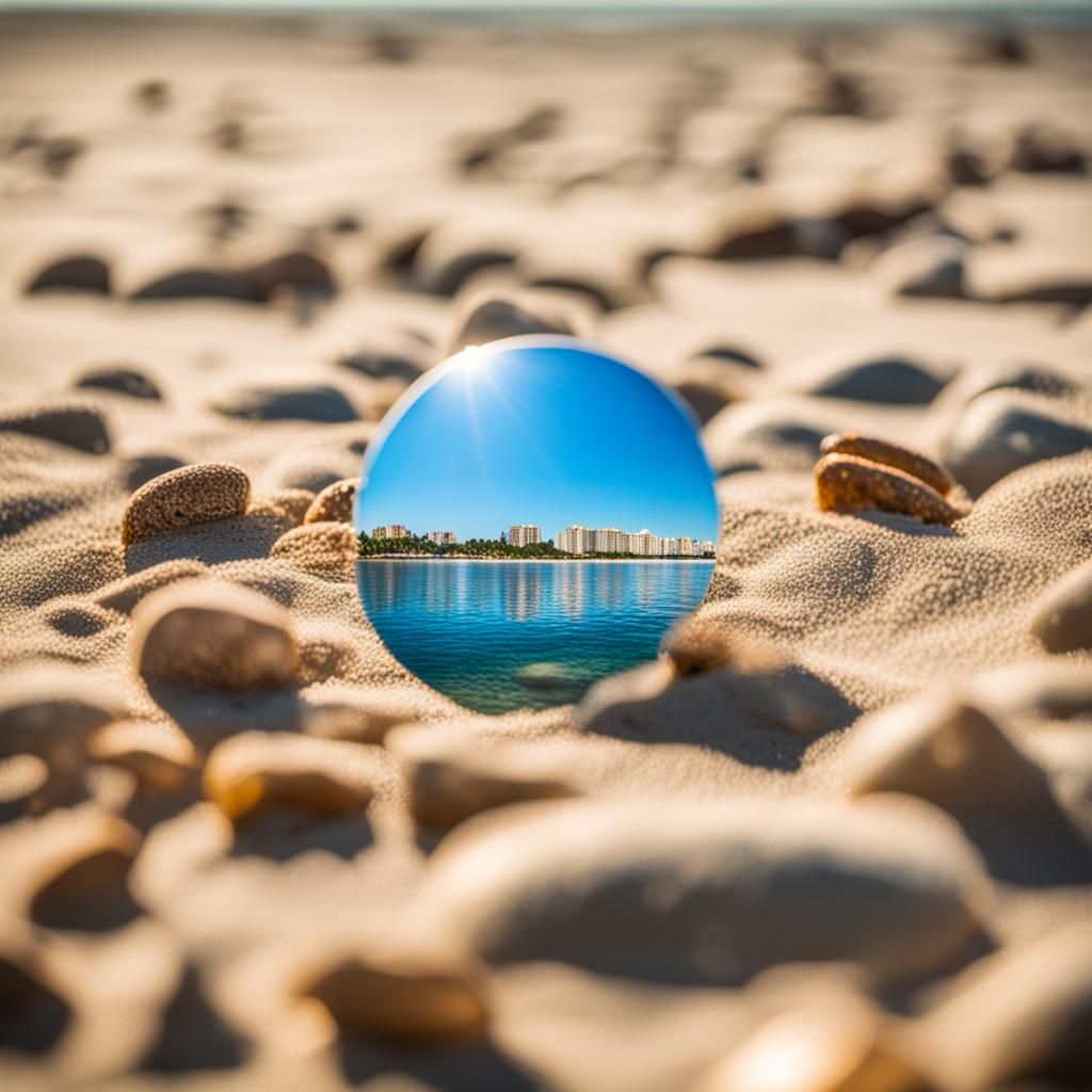 Sunny Beach Day: Professional Photography with Bokeh