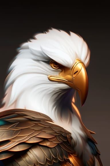 Eagle Hero Portrait in Hyperdetailed Style