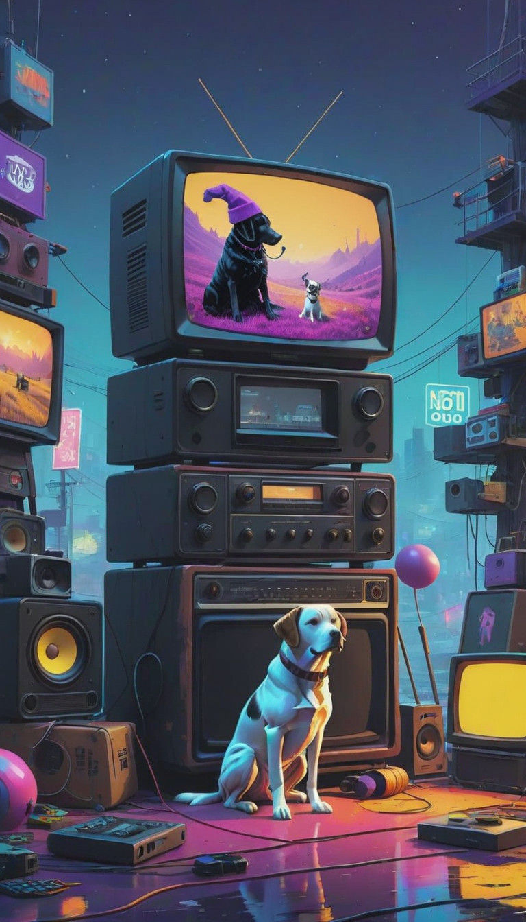 Vibrant New Year's Celebration in a Colorful Studio