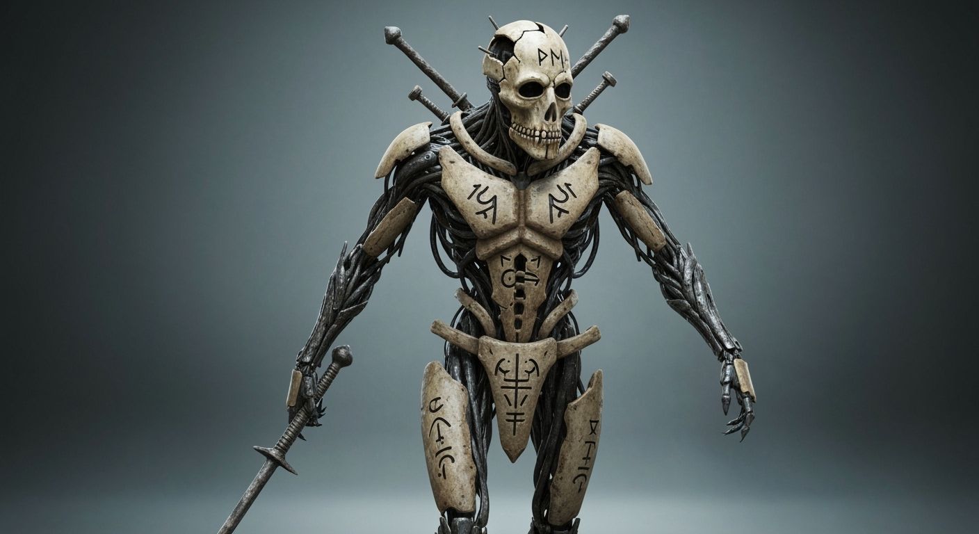 Futuristic T'lan Imass Cyborg Revenant in Hyper Realistic CG...