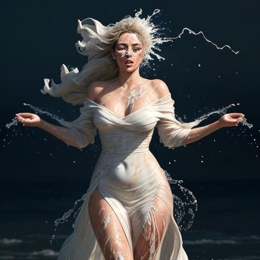 Psychedelic Water Impact: A Moment Frozen in Time