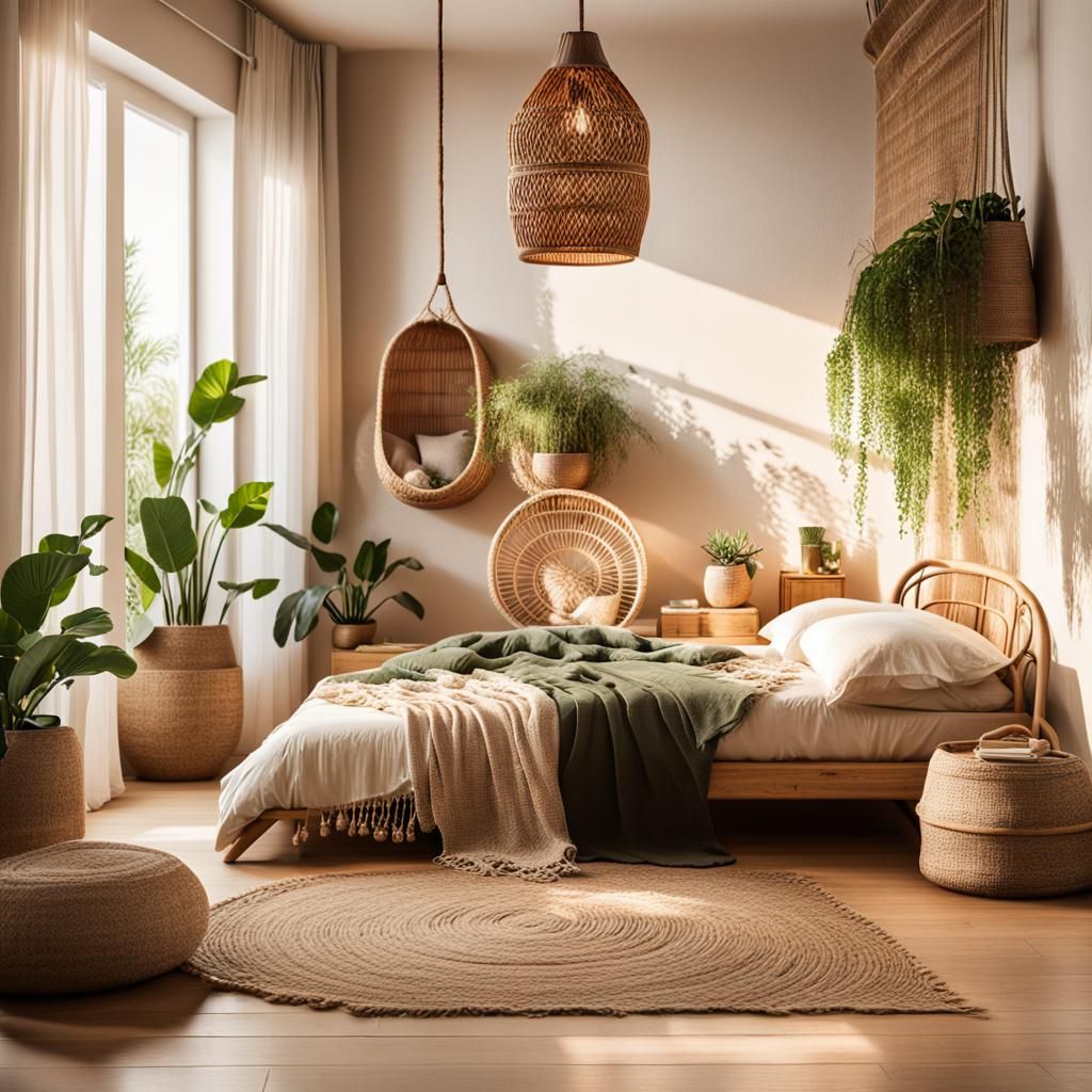 Cozy Bohemian Bedroom with Natural Light