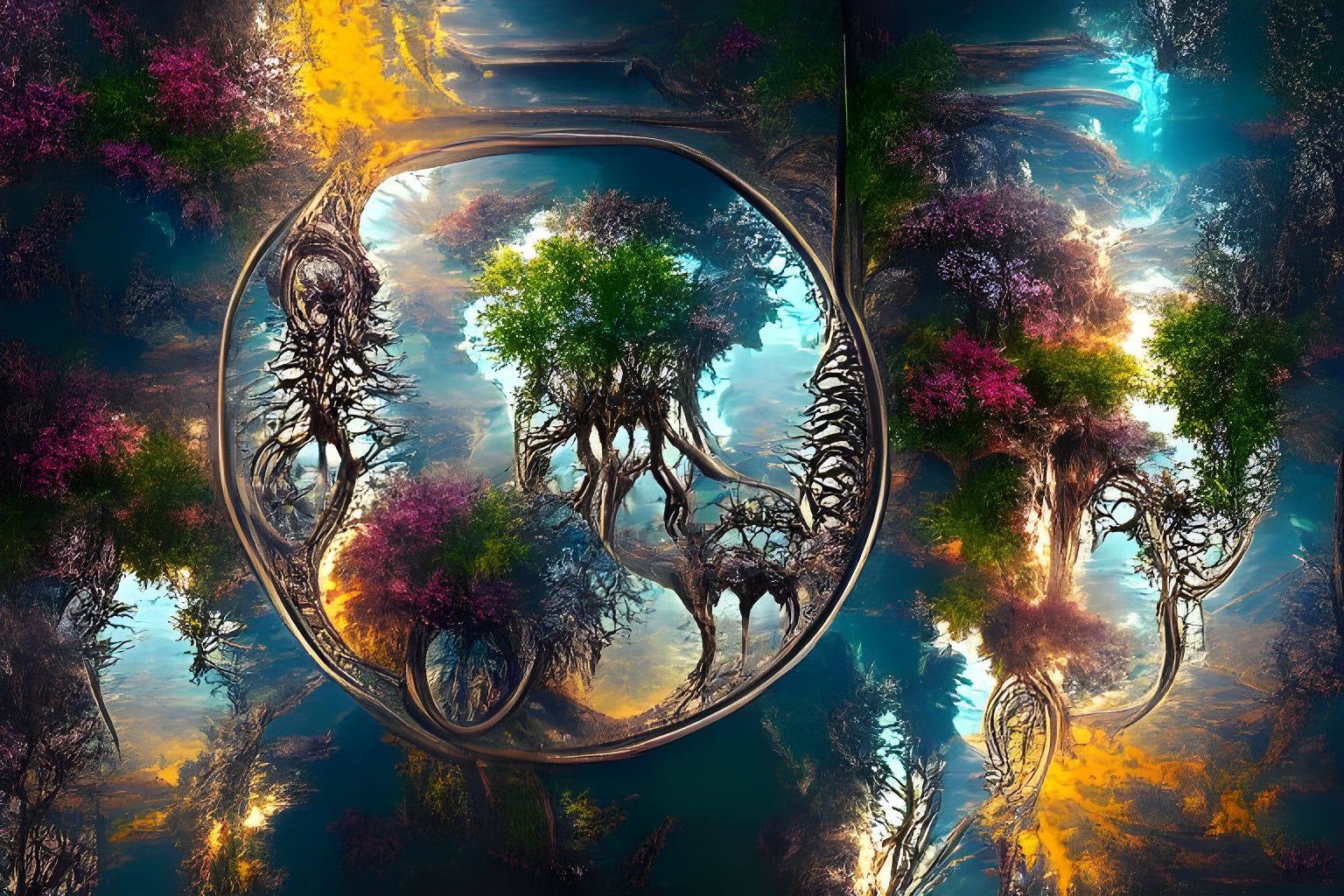Tree of Life: Mirrored Macrocosm and Microcosm