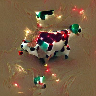 Festive Christmas Cow Image