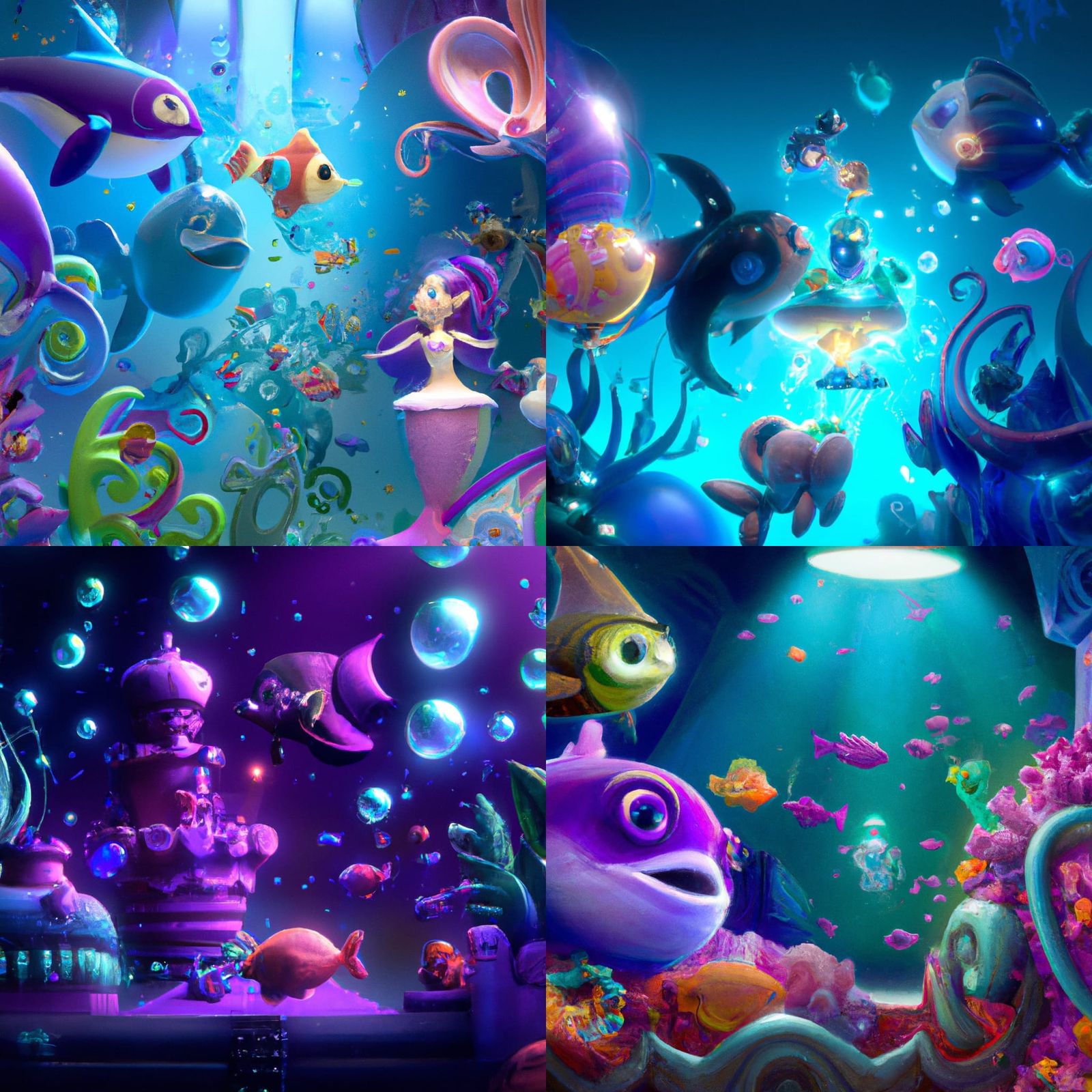 Underwater Fairy World: 3D Digital Art