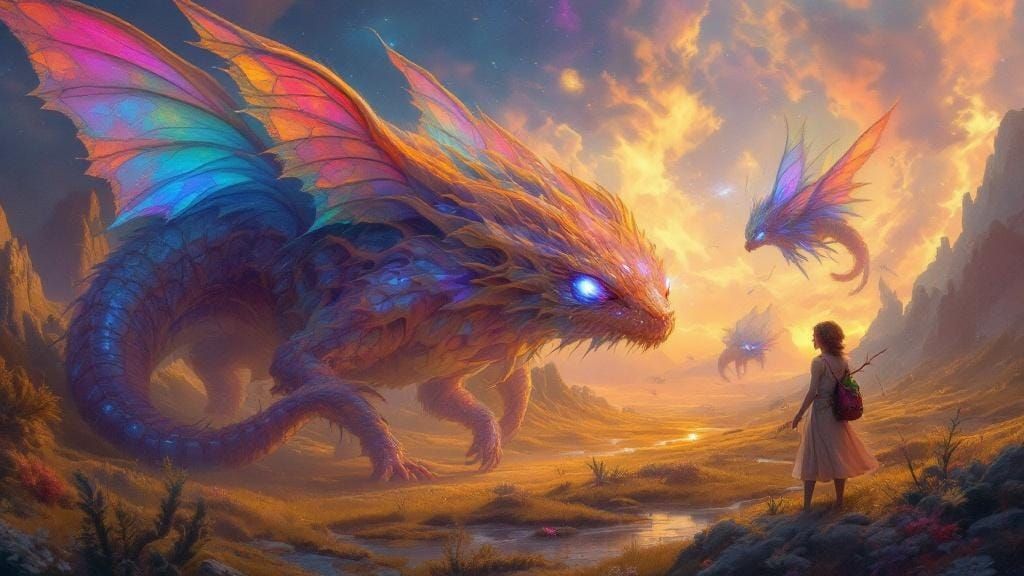 Dreamlike Creatures in Surrealist Oil Painting