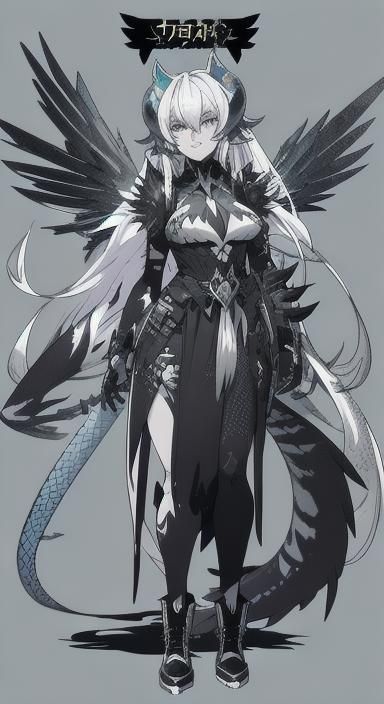 Anime Style Chimera Woman Concept Art