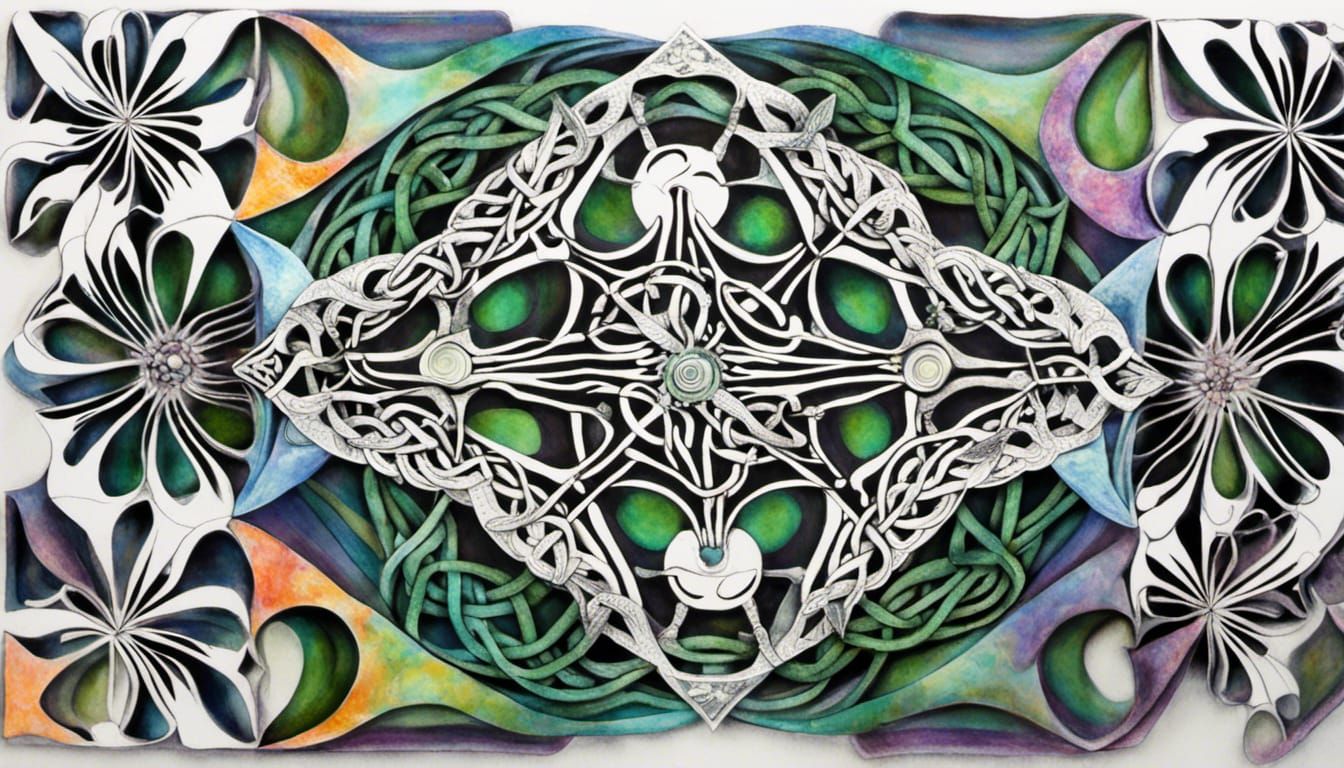 Mt. Lindsay with Celtic, Floral, and Geometric Elements