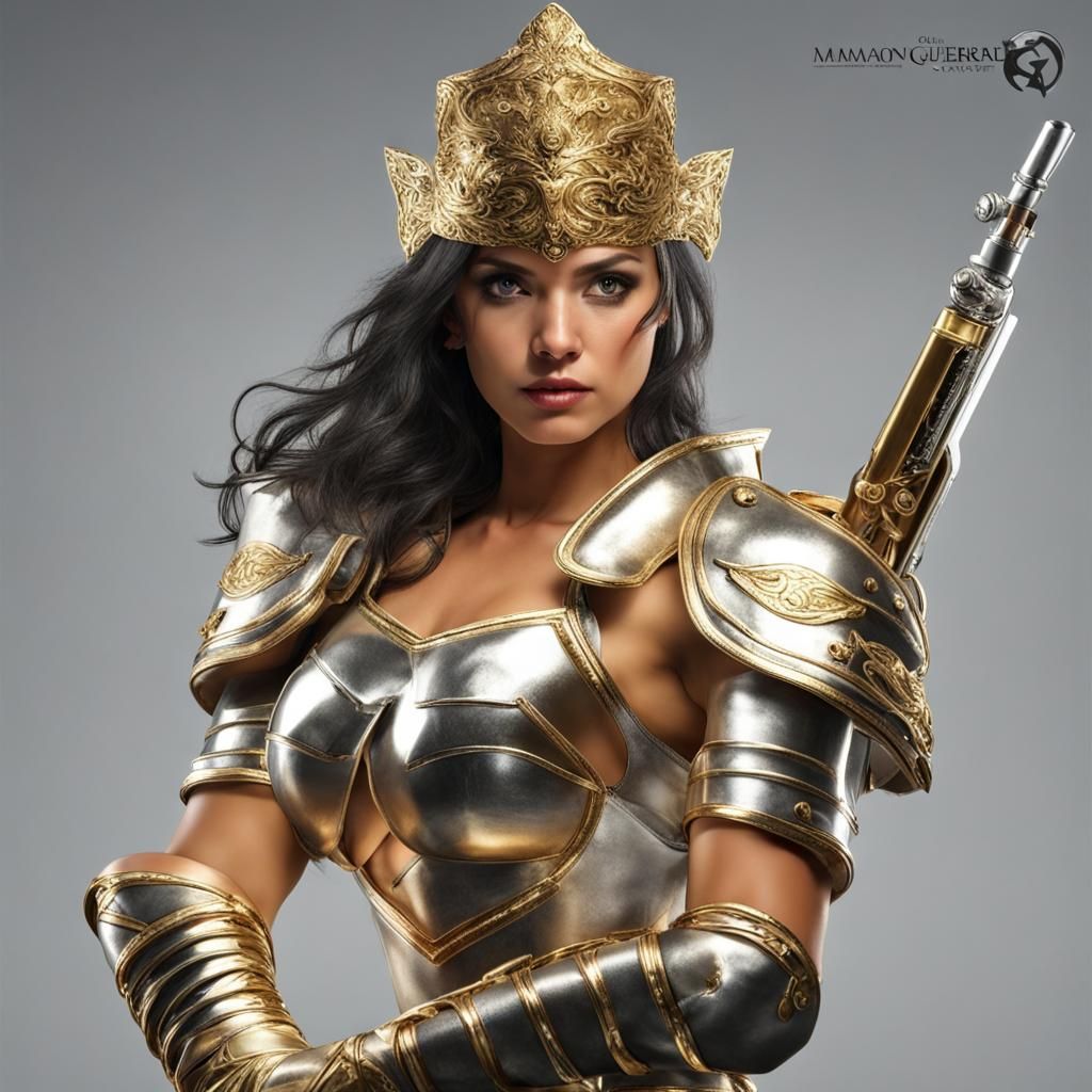 Golden Warrior Woman in 8K Resolution