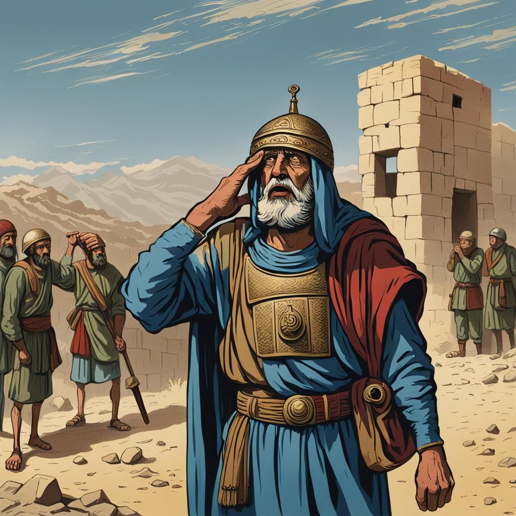 Canaanite Soldier's Revelation Under Open Sky