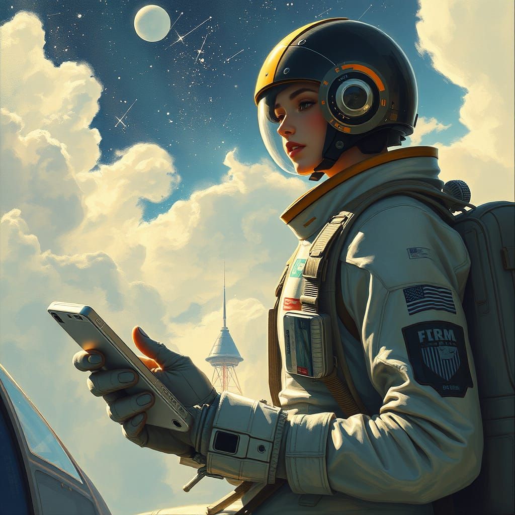 Retro Rocketship Inspired by Airbrush Illustration