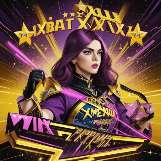 Modern Movie Poster with Glitter and Lightning