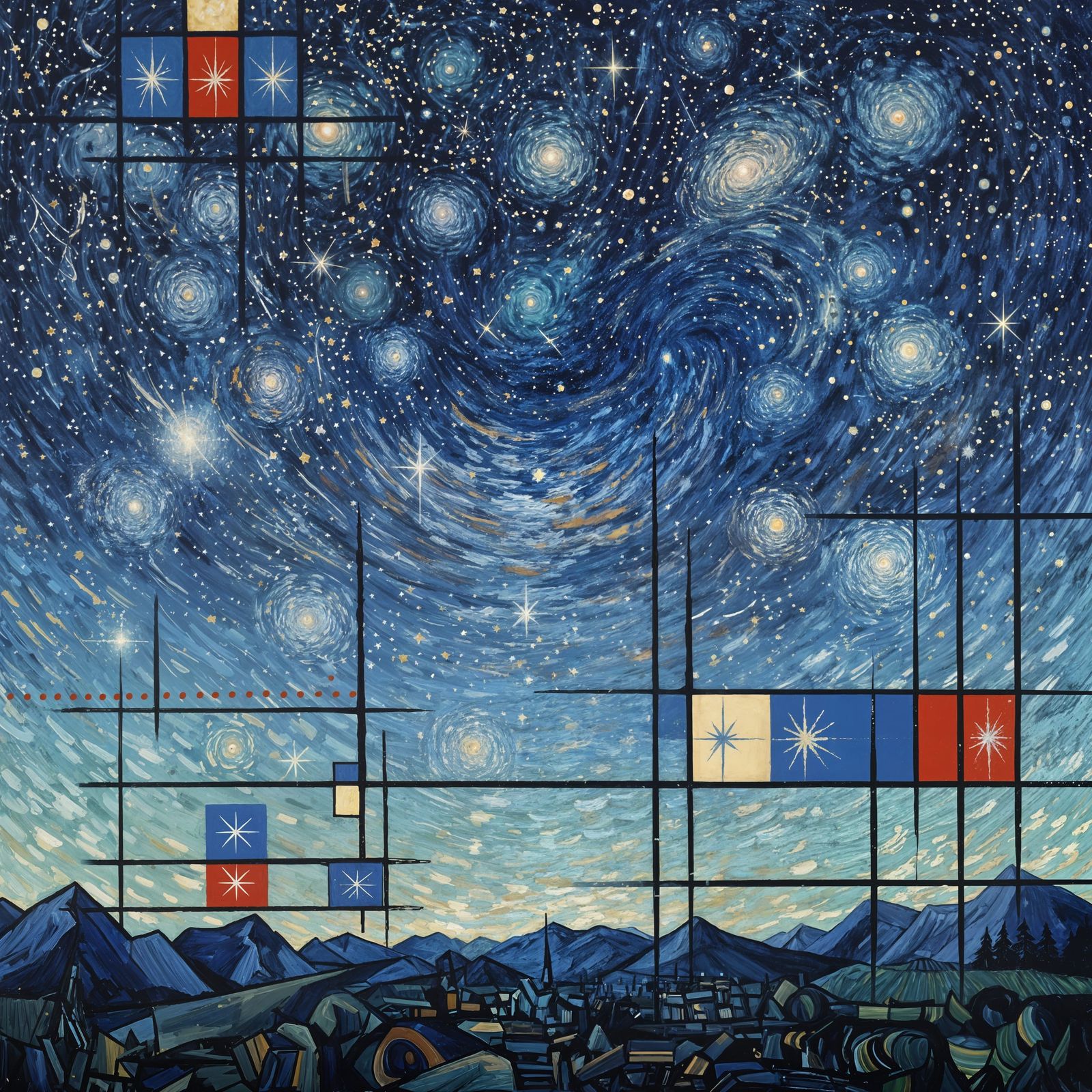 Twinkling Constellations and Swirling Galaxies