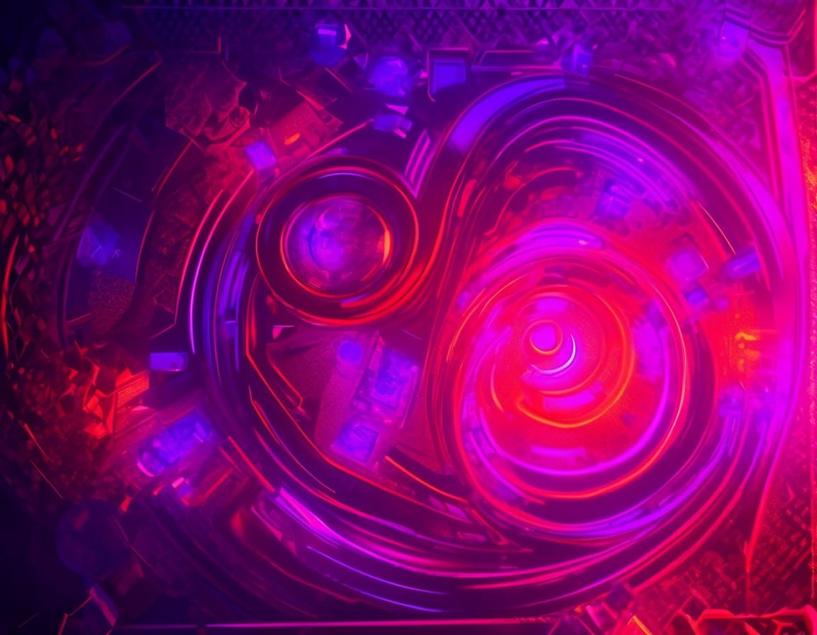 Vibrant Neon Red Shape in Dynamic Macro Lighting