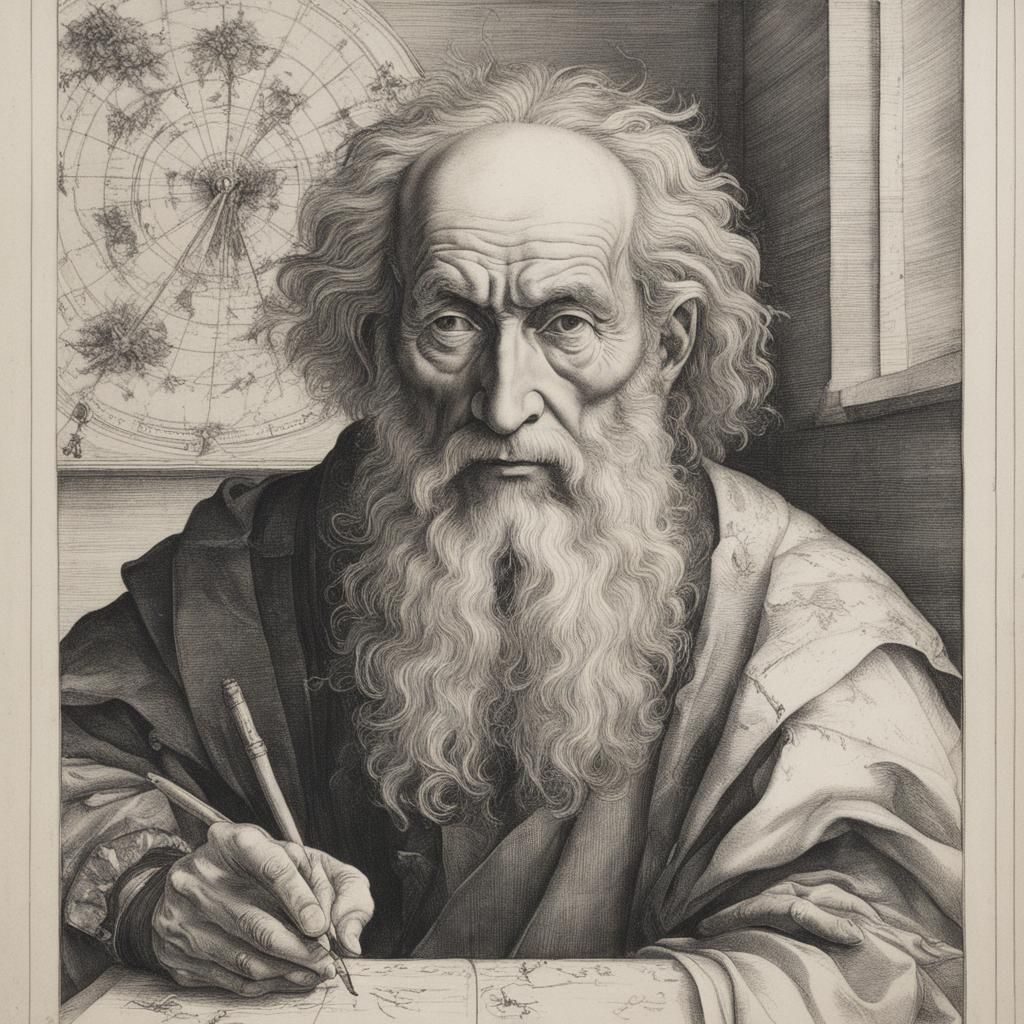 Renaissance Drawing of an Elderly Man
