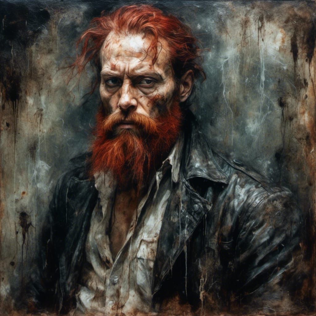 Macabre Oil Painting: Jewish Pirate Portrait