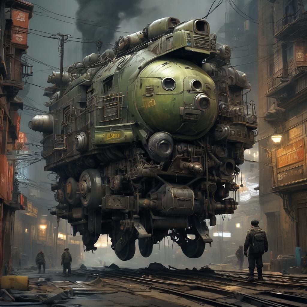 Dieselpunk Art: Epic Atmospheric Cinematic Scene