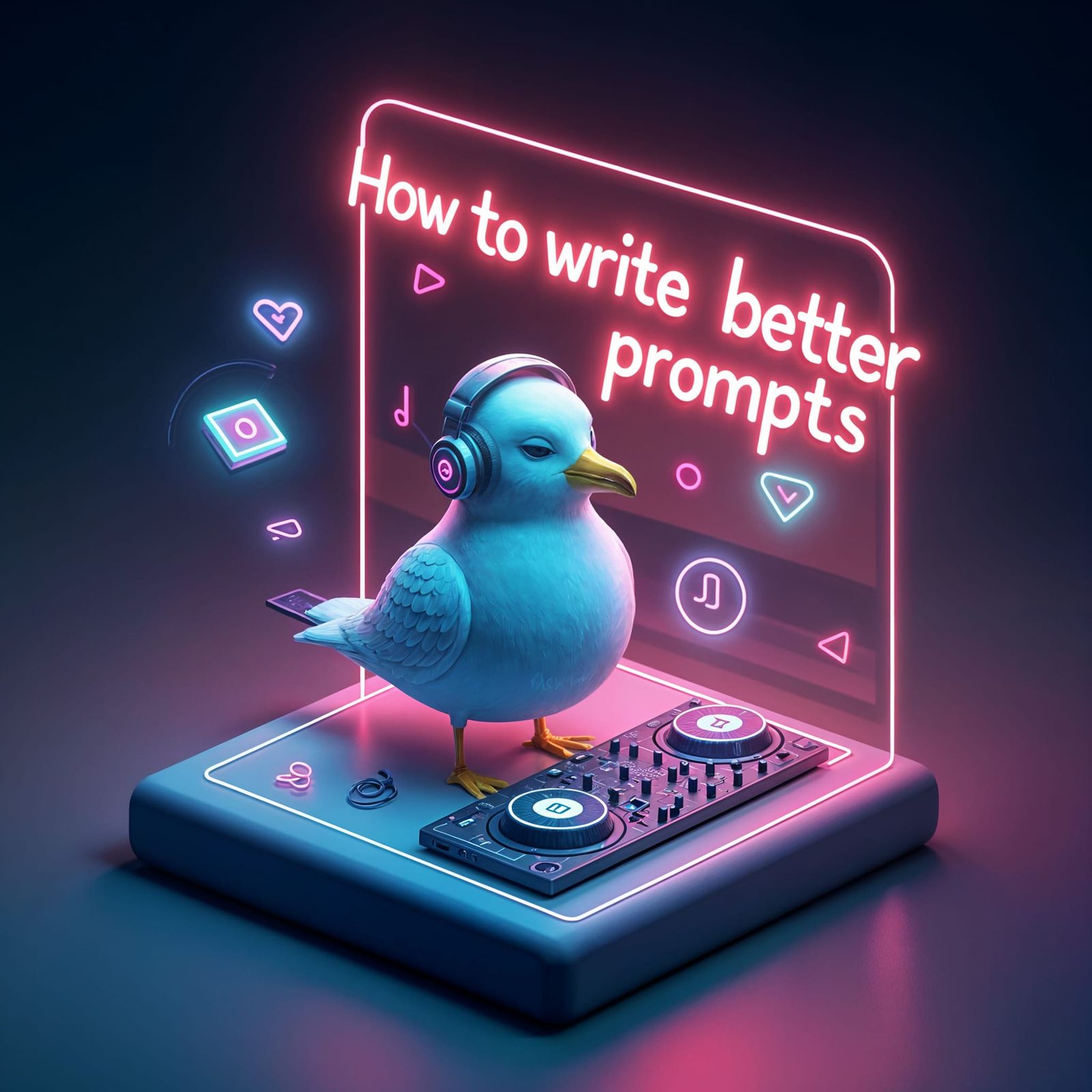 Glowing Neon Sign: How to Write Better Prompts