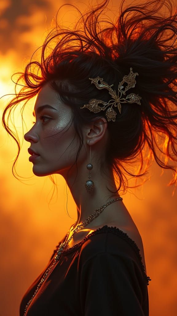 Dreamlike Metal Bar Artist Portrait in 4K