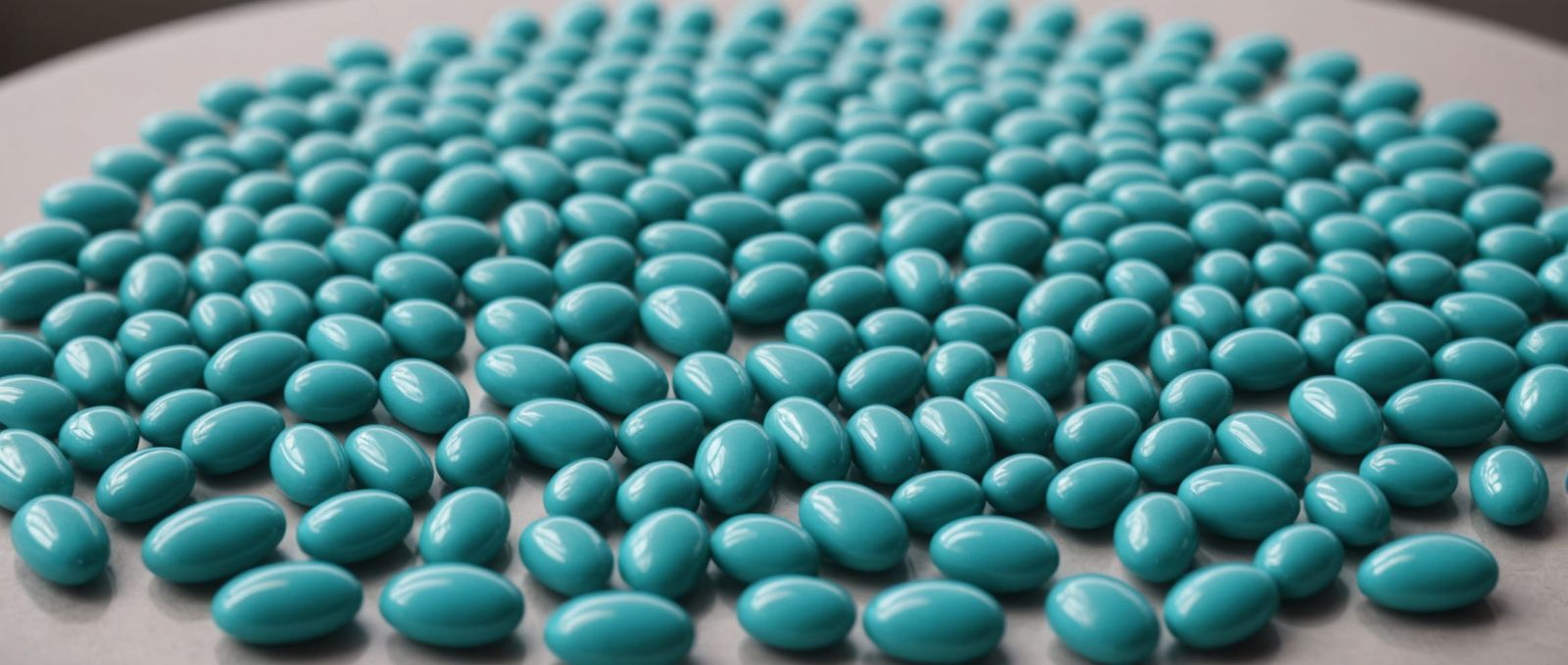 Turquoise Jellybeans Art Installation in Resin