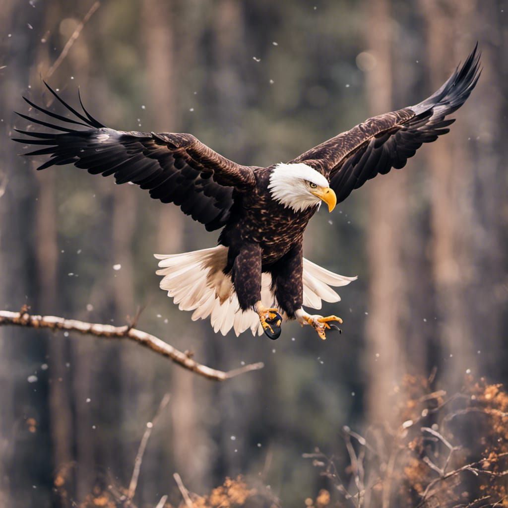 eagle about to land