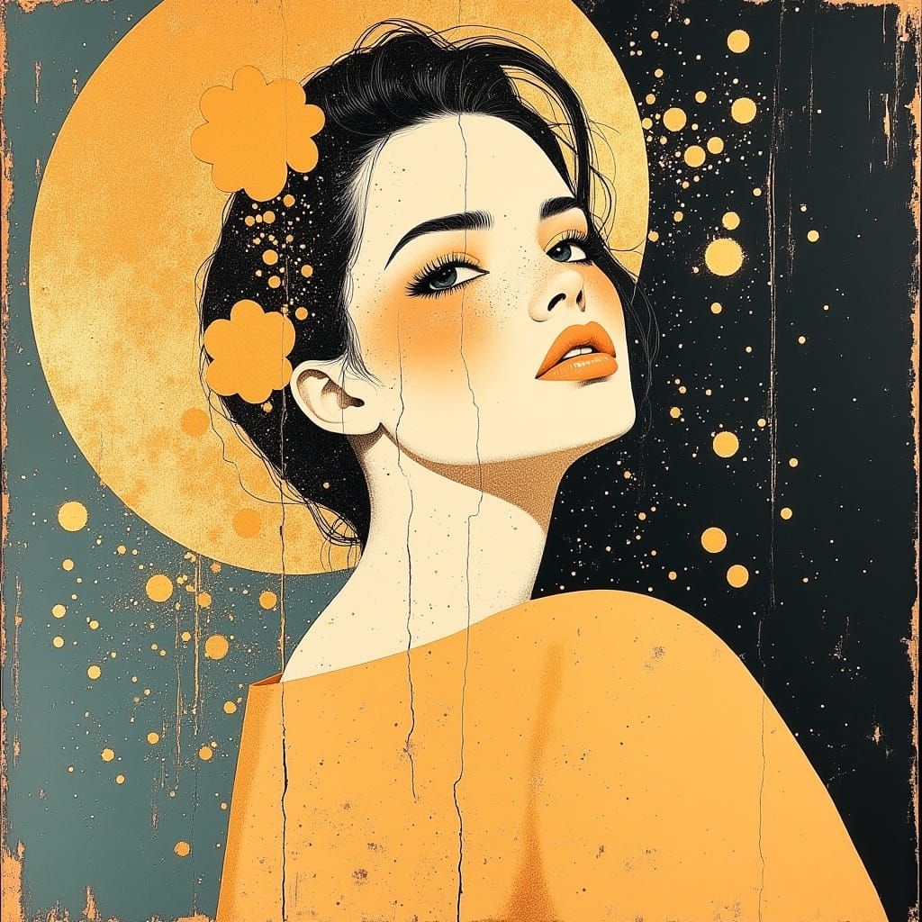 Margaux Hemingway Illustration: 70s Glamour Portrait