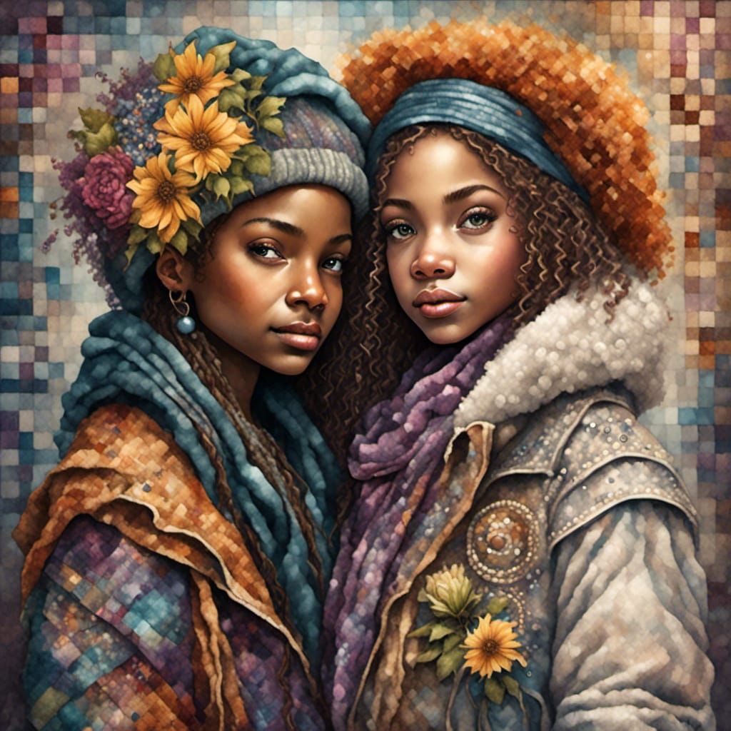 Girls at MLK Parade in Tapestry Style