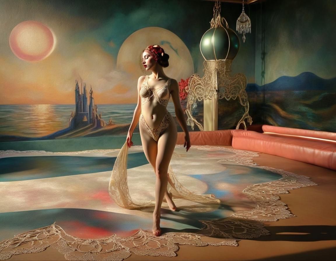 Chromoshadow Wall Art in Art Deco Style