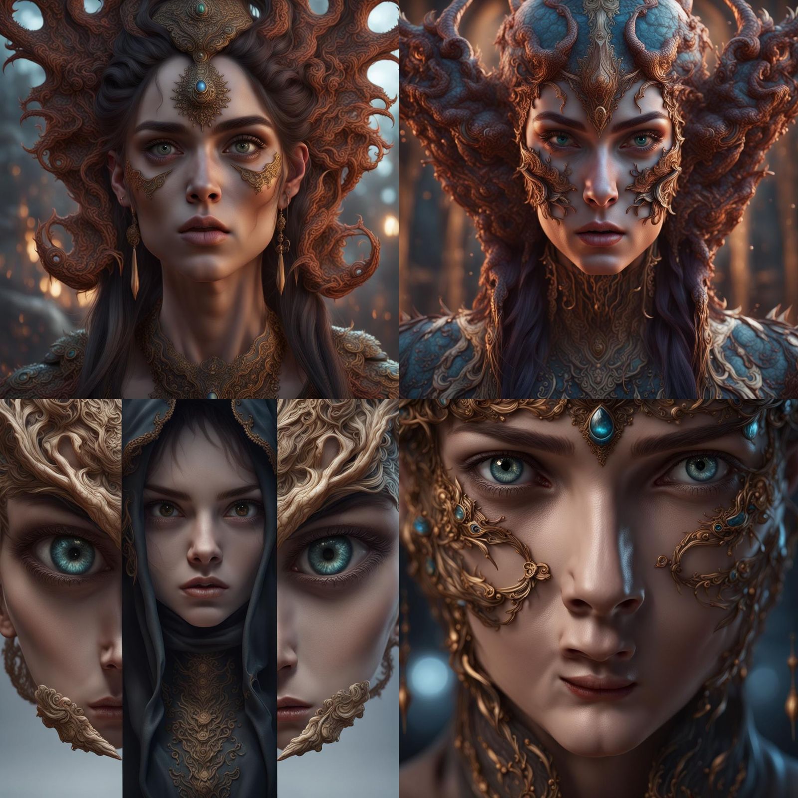 Frightened Face Stretching: Detailed Matte Painting