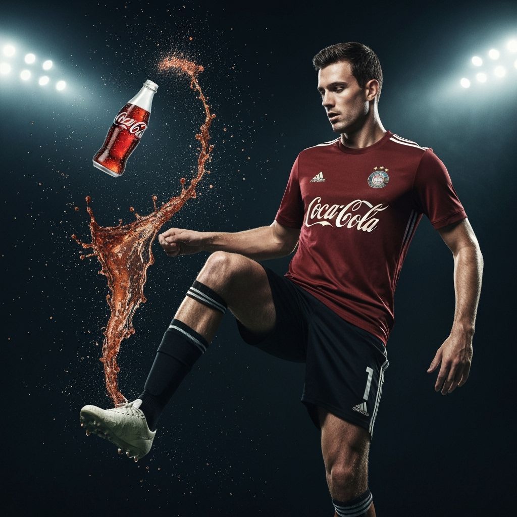 Soccer Player Kicks Coca-Cola Can in Explosive Photo