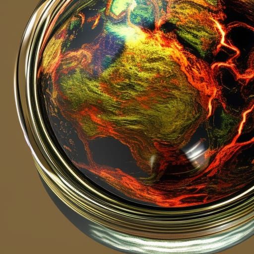 Earth in a Jar: Hyperdetailed Digital Artwork