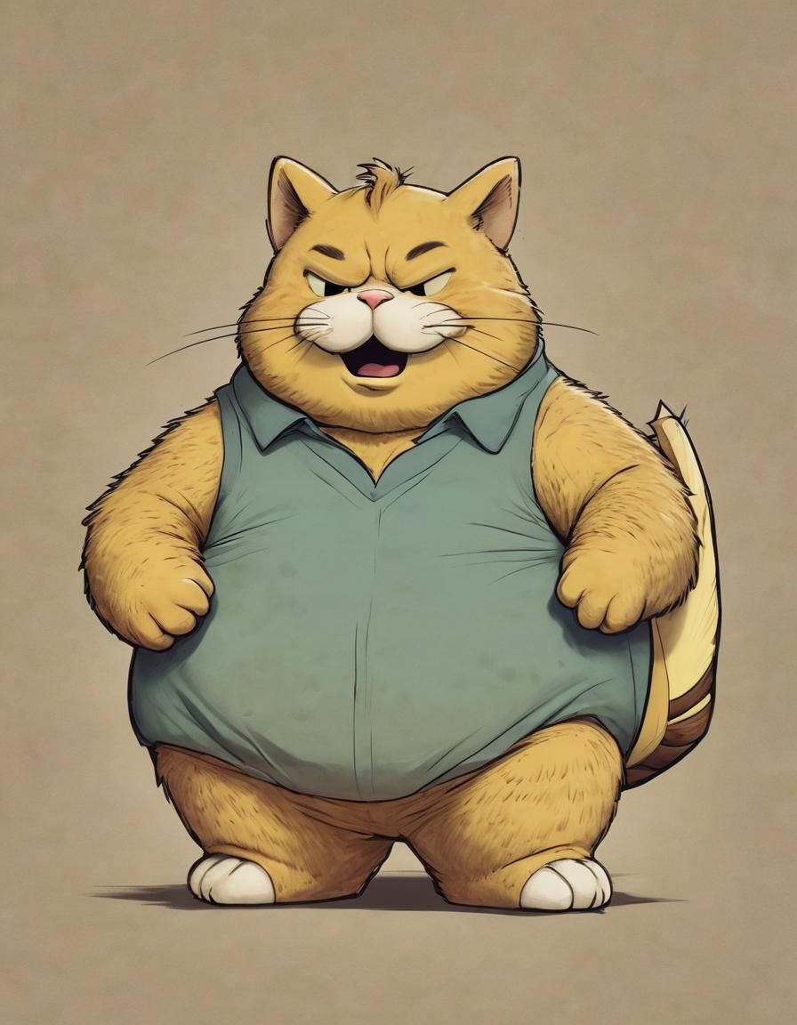 Garfield and Snorlax Fusion: Snorfield