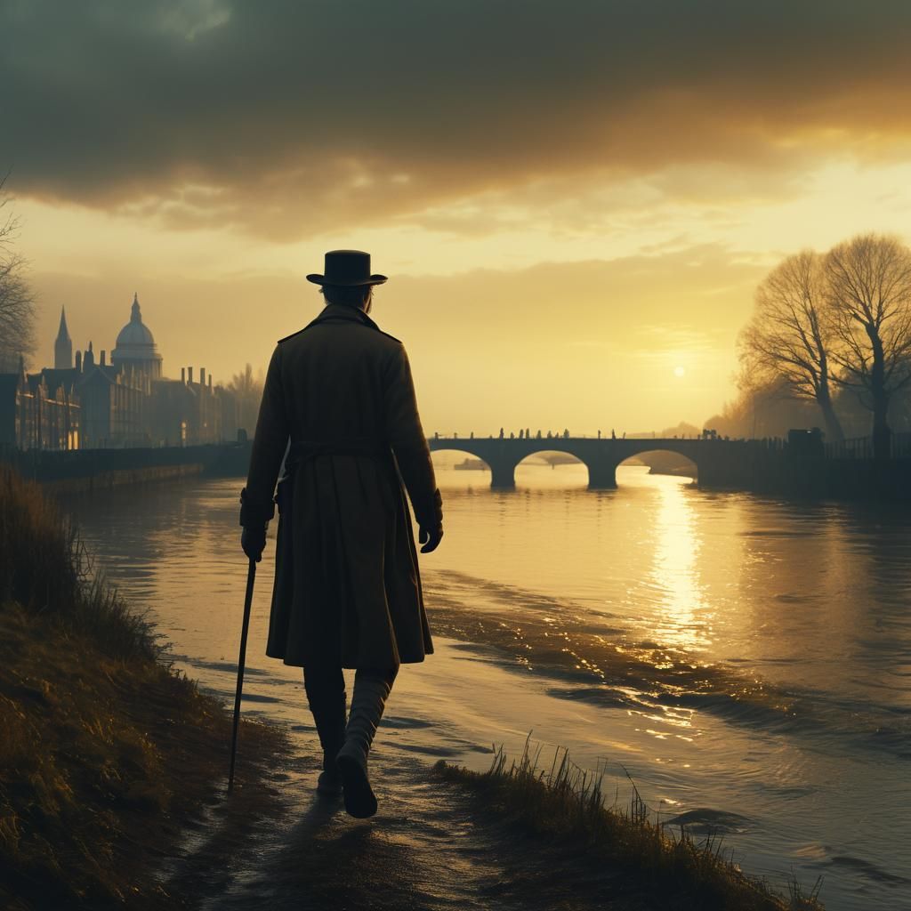 Pilgrim on Thames in Atmospheric Lighting