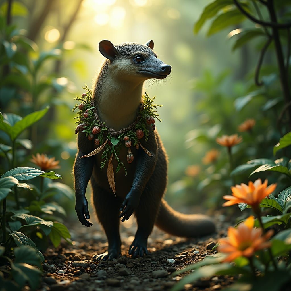 Majestic Anteater in Tropical Jungle Wonderland