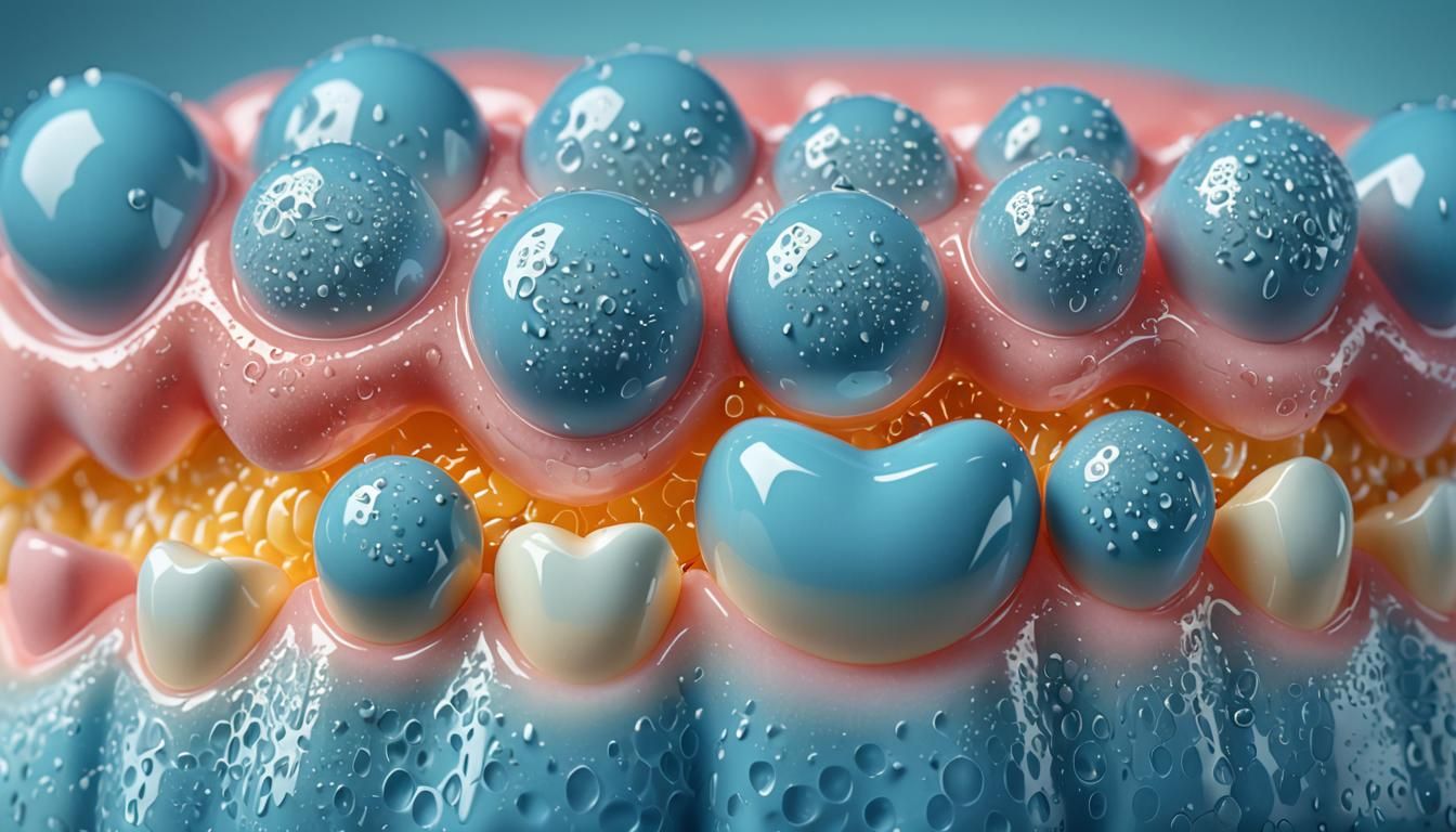 Hyper-Realistic Close-Up of Brand-New Gums